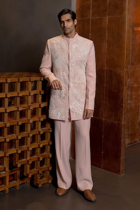 Mishru Lucen Embroidered Bandgala Set 