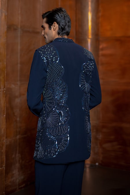 Mishru Triton Embellished Bundi Kurta Set 