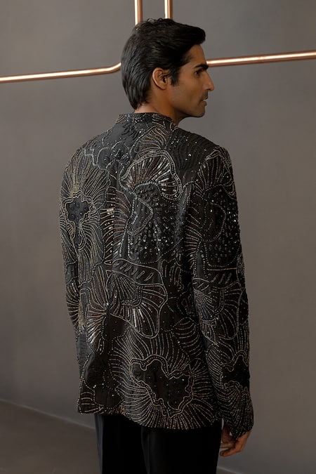 Mishru Acanthus Embroidered Bandhgala Set 