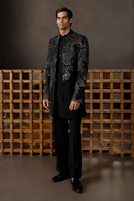 Mishru Caspian Embellished Jacket Kurta Set 