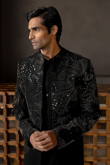 Mishru Caspian Embellished Jacket Kurta Set 