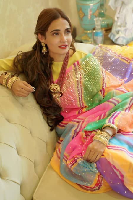 Ruar India Bhopalshahi Chiffon Saree With Blouse 