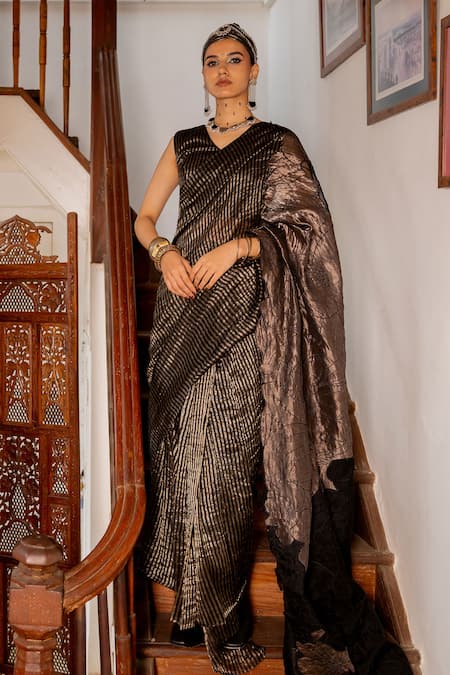 Chambray & CO. Banarasi Tissue Silk Saree With Blouse 