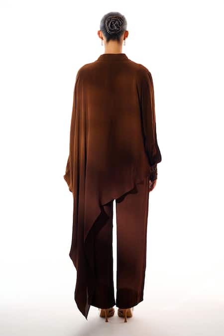 Sakshi Khetterpal Embroidered Collar & Cuff Shirt With Pant 