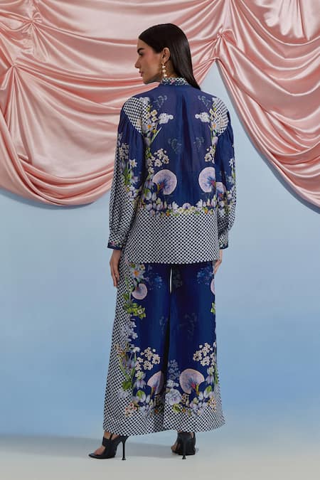 Pozruh By Aiman Bali Breeze Printed Shirt & Pant Set 