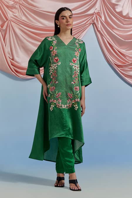 Pozruh By Aiman Amore Printed Kurta & Pant Set 