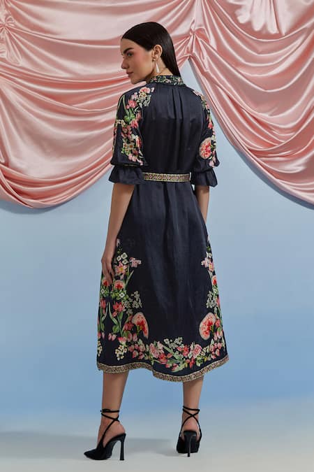 Pozruh By Aiman Doe Printed Shirt Dress 