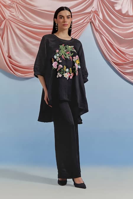 Pozruh By Aiman Embroidered Top & Trouser Set 