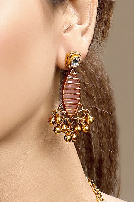 Shop_HRISHA_Multi Color Gemstones, Beads, Stones, Pearls Mother Of And Kundan Necklace Set _Online_at_Aza_Fashions