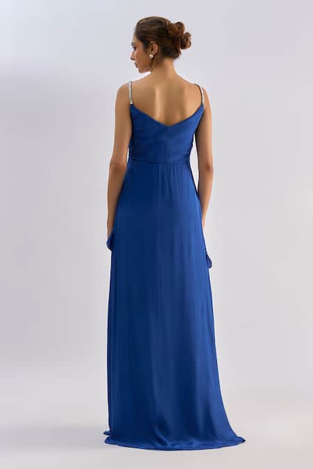 Emblaze Crepe Ruffled Maxi Dress 
