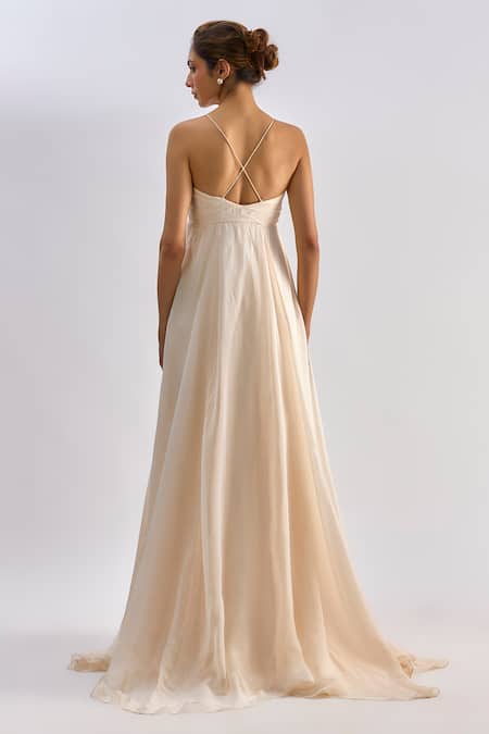 Emblaze Organza Hand Embroidered Gown 