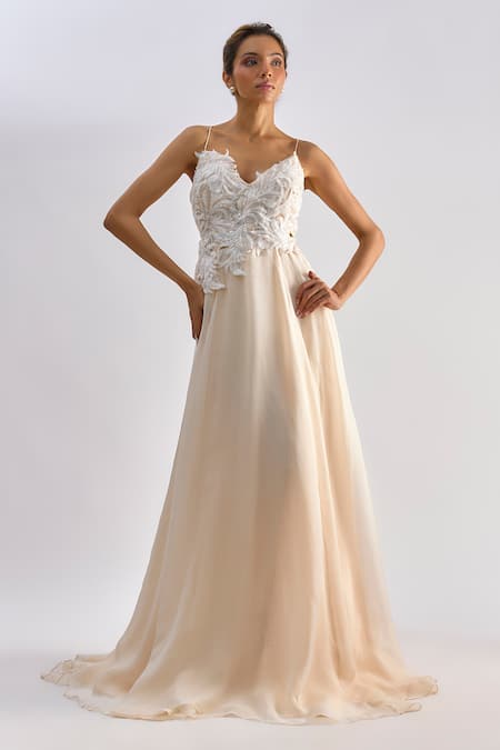 Emblaze Organza Hand Embroidered Gown 