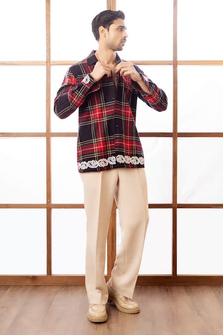 Rohit Doshi Plaid Pattern Shirt 