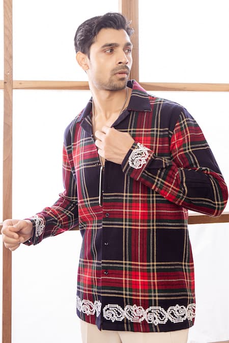 Rohit Doshi Plaid Pattern Shirt 