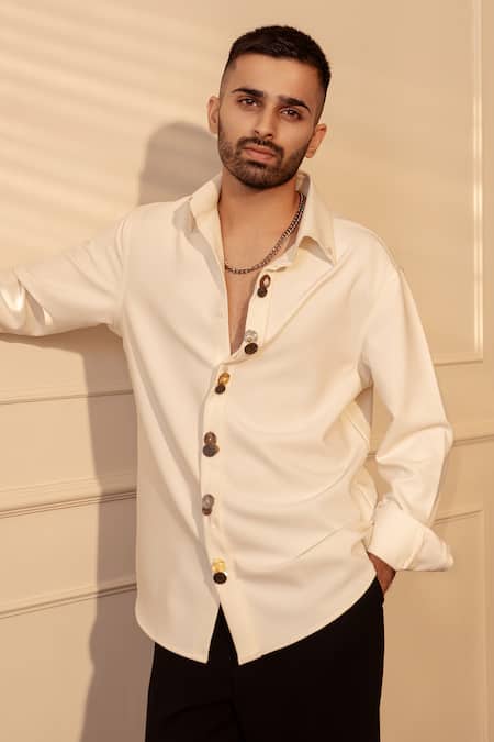 Rohit Doshi Pola Patti & Conceal Patti Button Shirt 