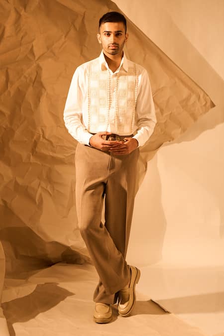 Rohit Doshi Bishop Chess Piece Applique Shirt 