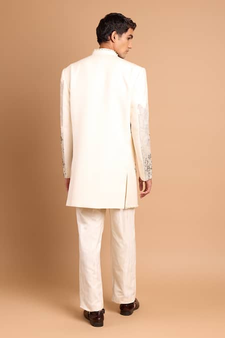 Rohit Doshi Floral & Geometric Embroidered Bandhgala 