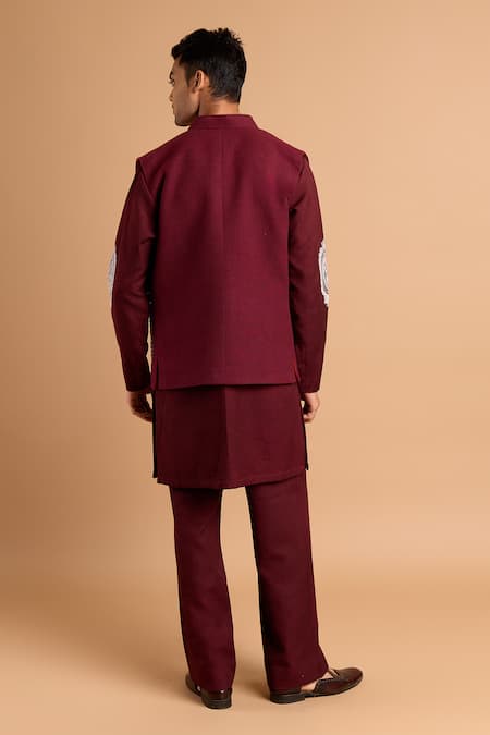 Rohit Doshi Paisley Embroidered Nehru Jacket 