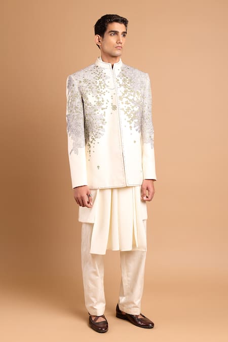 Rohit Doshi Floral Embroidered Bandhgala 
