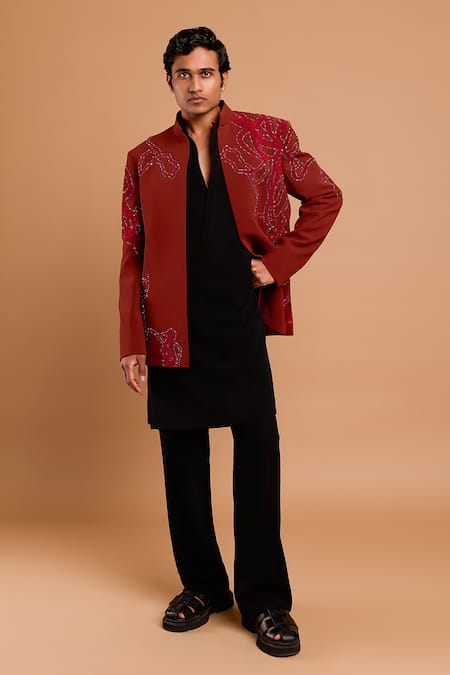 Rohit Doshi Jalebi Embellished Bandhgala 