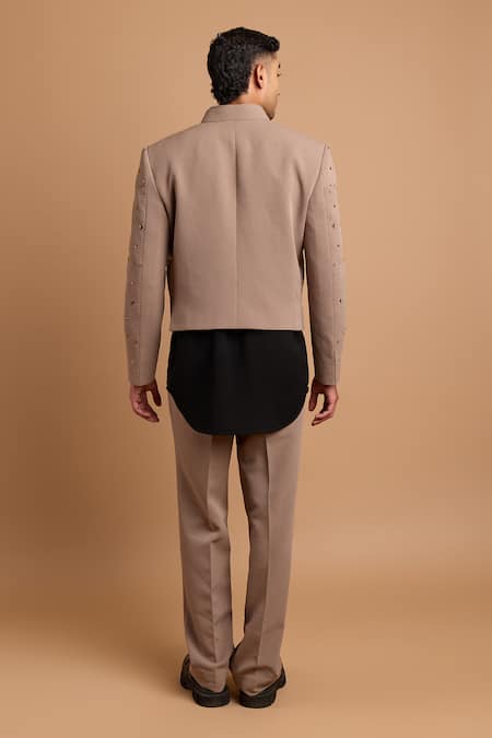 Rohit Doshi Embellished Stand Collar Jacket