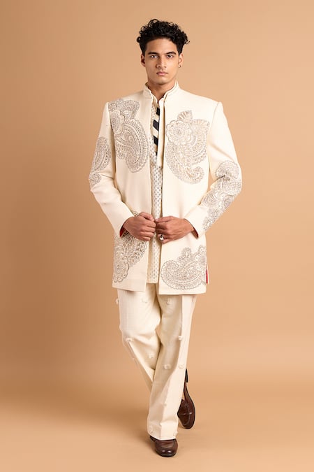 Rohit Doshi Paisley Embroidered Kurta 