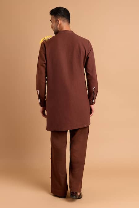 Rohit Doshi Paisley Tassel Embroidered Kurta 