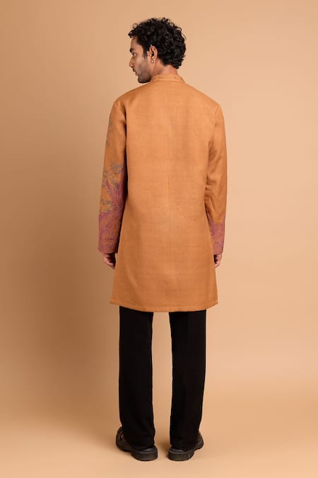 Rohit Doshi Floral & Architectural Embroidered Kurta