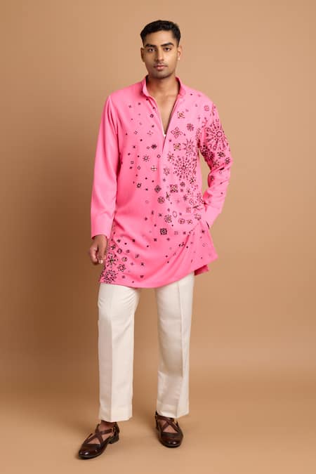 Rohit Doshi Geometric Embroidered Kurta 
