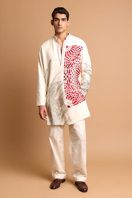 Rohit Doshi Geometric & Abstract Pattern Short Kurta 