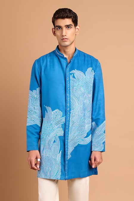 Rohit Doshi Phrase Single Scoop Embroidered Kurta 