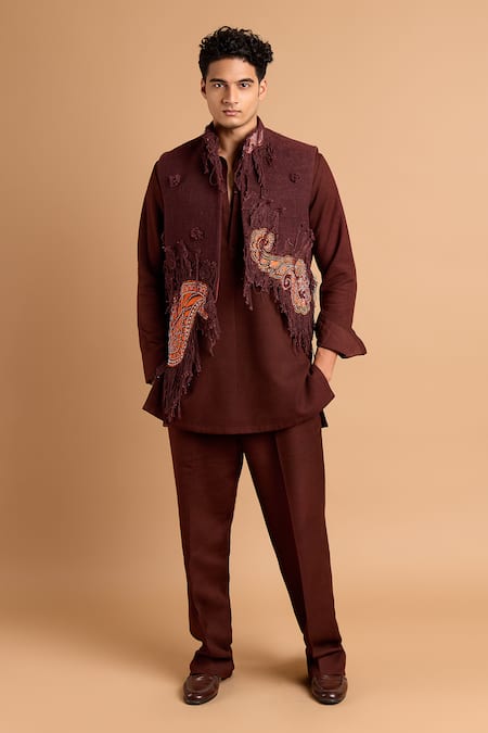 Rohit Doshi Tassel Embroidered Short Kurta 