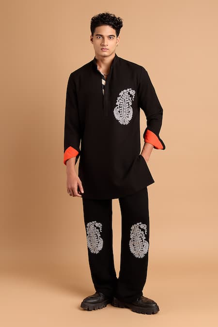 Rohit Doshi Paisley Embroidered Short Kurta 