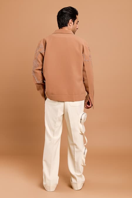 Rohit Doshi Contour Line Pattern Jacket 