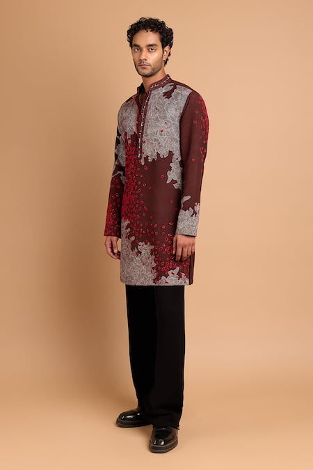 Rohit Doshi_Black Cotton, Crepe, Rayon Plain Trouser _Online_at_Aza_Fashions