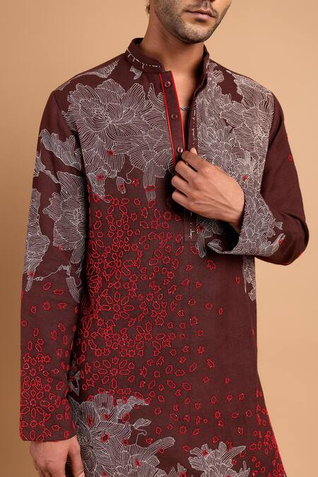 Buy_Rohit Doshi_Black Cotton, Crepe, Rayon Plain Trouser _Online_at_Aza_Fashions