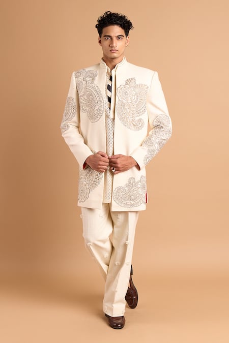 Rohit Doshi Paisley Embroidered Pant 