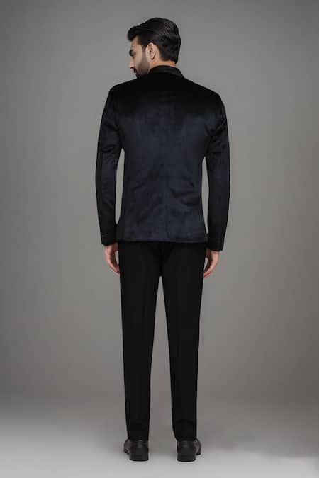 Arihant Rai Sinha Plain Single Breasted Velvet Blazer 