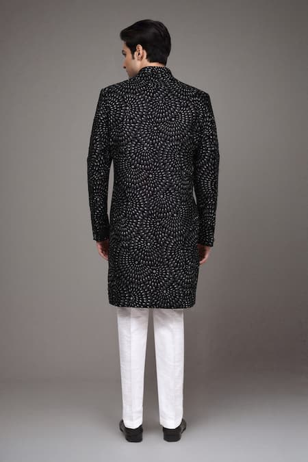Arihant Rai Sinha Applique Velvet Sherwani & Art Silk Pant 