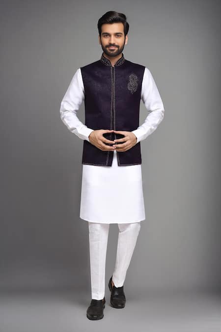 Buy Arihant Rai Sinha Purple Jacquard Cutdana Work Nehru Jacket Online at Aza Fashions Buy_Arihant Rai Sinha_Purple Jacquard Cutdana Work Nehru Jacket _Online_at_Aza_Fashions