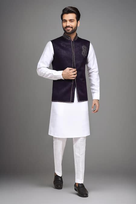 Arihant Rai Sinha Jacquard Cutdana Work Nehru Jacket 