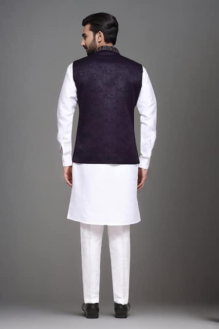 Arihant Rai Sinha Jacquard Cutdana Work Nehru Jacket 