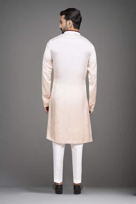 Shop Arihant Rai Sinha Beige Muslin Embroidery Floral Kurta And Pant Set at Aza Fashions Shop_Arihant Rai Sinha_Beige Muslin Embroidery Floral Kurta And Pant Set _at_Aza_Fashions