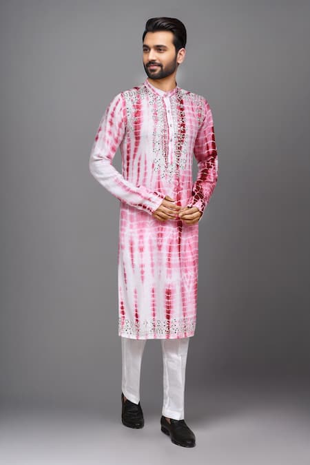 Arihant Rai Sinha Tie-Dye Mirror Work Kurta & Pant Set 