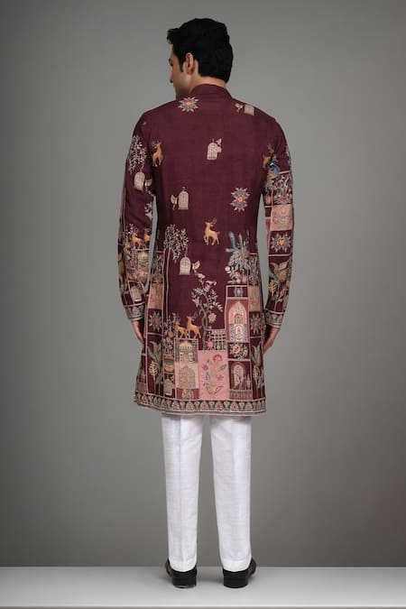 Arihant Rai Sinha Printed Kurta & Art Silk Pant Set 