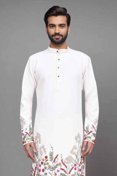 Buy Arihant Rai Sinha White Embroidery Kurta And Pant Set Online at Aza Fashions Buy_Arihant Rai Sinha_White Embroidery Kurta And Pant Set _Online_at_Aza_Fashions