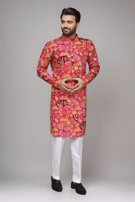 Arihant Rai Sinha Digital Print & Sequin Work Kurta Set 