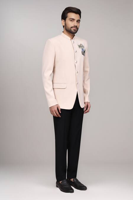 Buy_Arihant Rai Sinha_Cream Embroidery, Beads Cutdana Work Bandhgala And Pant Set 