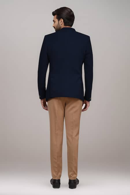 Arihant Rai Sinha Textured Bandhgala & Pleated Pant Set 