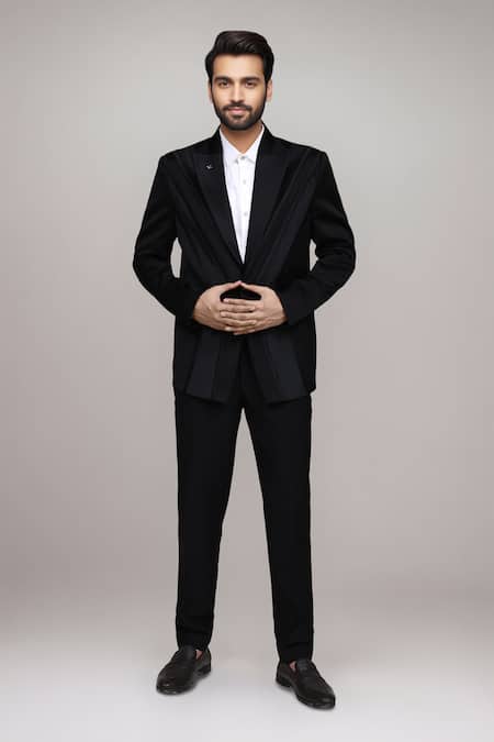 Arihant Rai Sinha Geometric Panel Suit With Shirt & Pant 